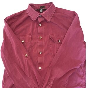 JF | J Ferrar | Mens Medium | Long Sleeve Button Up Shirt‎ | Red